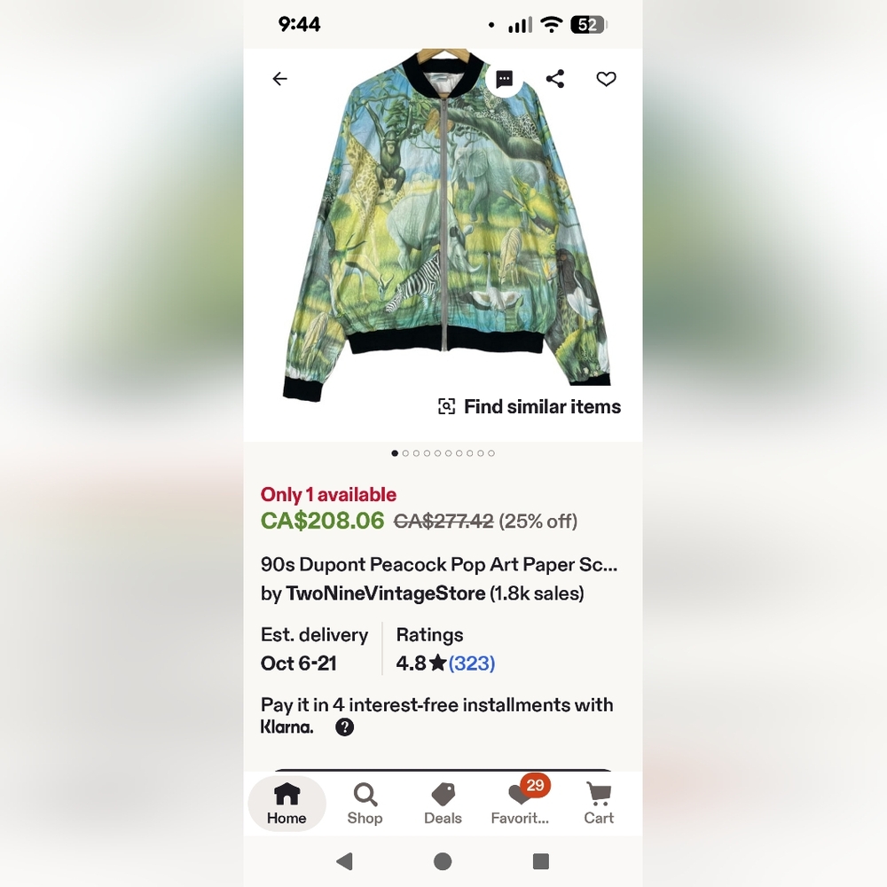 VINTAGE RARE Colorful Animal Print Bomber Jacket Size Large - Picture 13 of 13